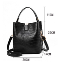 Bolsa feminina Transversal Couro Tote Media Espaçosa Casual Vintage Elegante[A9839]