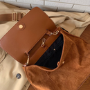 Bolsas femininas multifuncionais, bolsas crossbody de grande capacidade, bolsas de ombro femininas grandes camurça(8599)