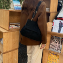 Bolsas femininas multifuncionais, bolsas crossbody de grande capacidade, bolsas de ombro femininas grandes camurça(8599)