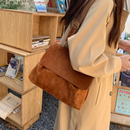 Bolsas femininas multifuncionais, bolsas crossbody de grande capacidade, bolsas de ombro femininas grandes camurça(8599)