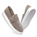 Mocassim Masculino Sola Alta Loafer Derby em Camurça