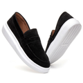Mocassim Masculino Sola Alta Loafer Derby em Camurça