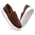 Mocassim Masculino Sola Alta Loafer Derby em Camurça