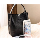 Bolsa feminina Transversal Couro Tote Media Espaçosa Casual Vintage Elegante[A9839]