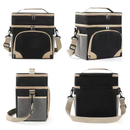 Bolsa térmica dupla camada impermeável cooler marmita lancheira viagem piquenique grande capacidade 29x20x22cm