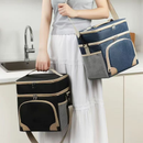 Bolsa térmica dupla camada impermeável cooler marmita lancheira viagem piquenique grande capacidade 29x20x22cm