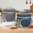 Bolsa térmica dupla camada impermeável cooler marmita lancheira viagem piquenique grande capacidade 29x20x22cm
