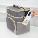 Bolsa térmica dupla camada impermeável cooler marmita lancheira viagem piquenique grande capacidade 29x20x22cm