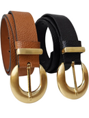 Cinto feminino COURO LEGÍTIMO largura 2,8cm fivela premium