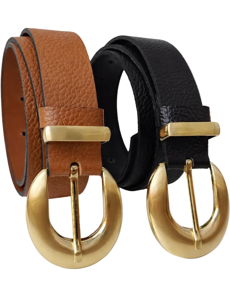Cinto feminino COURO LEGÍTIMO largura 2,8cm fivela premium